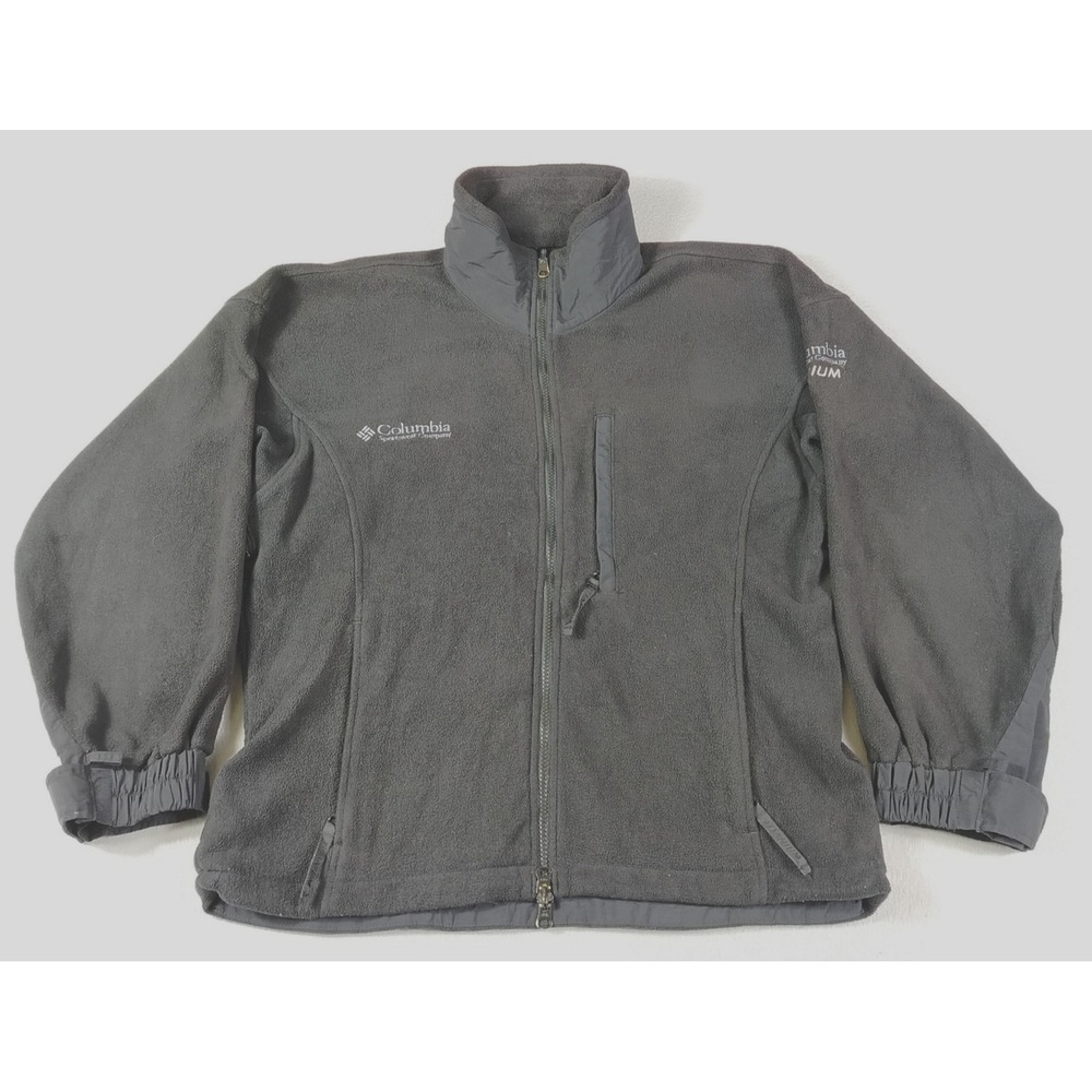 Columbia Titanium Jacket Mens XL Black Fleece Full Zip Gorpcore Outdoors Hiking